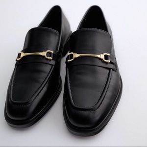 ZARA Metal Buckle Loafers